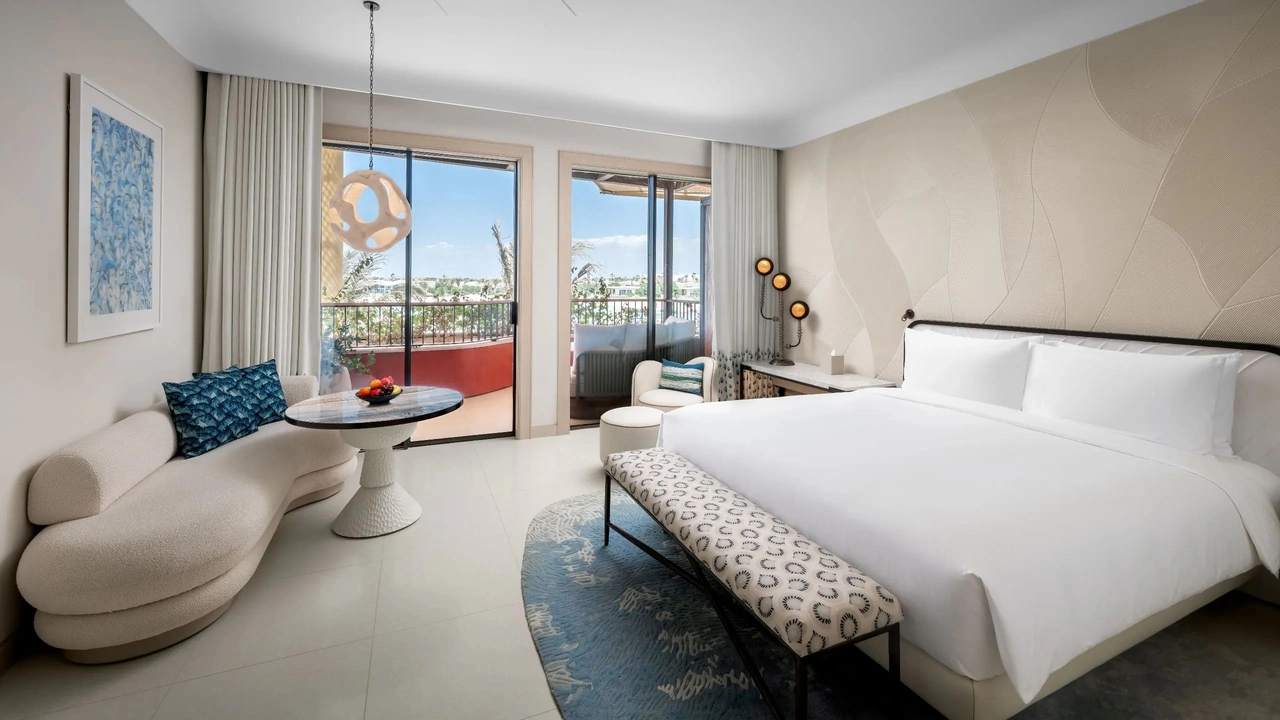 One King Bed with Marina View