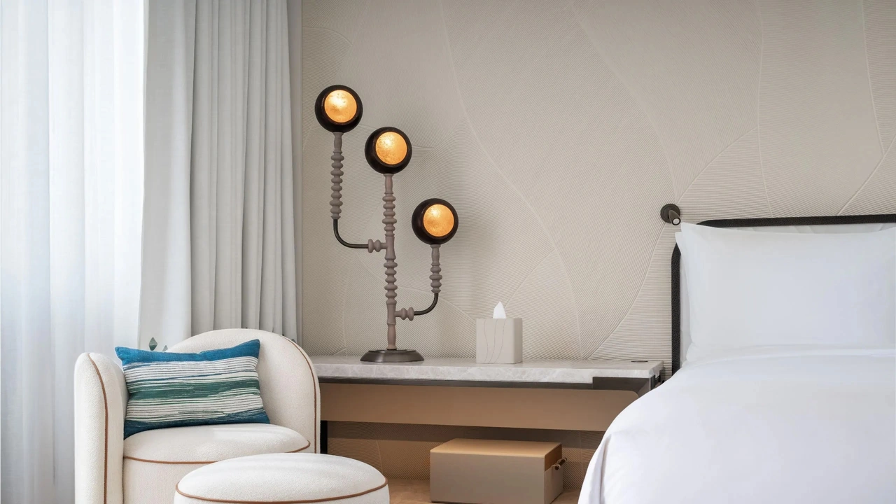 Two Twin Beds with Lagoon View